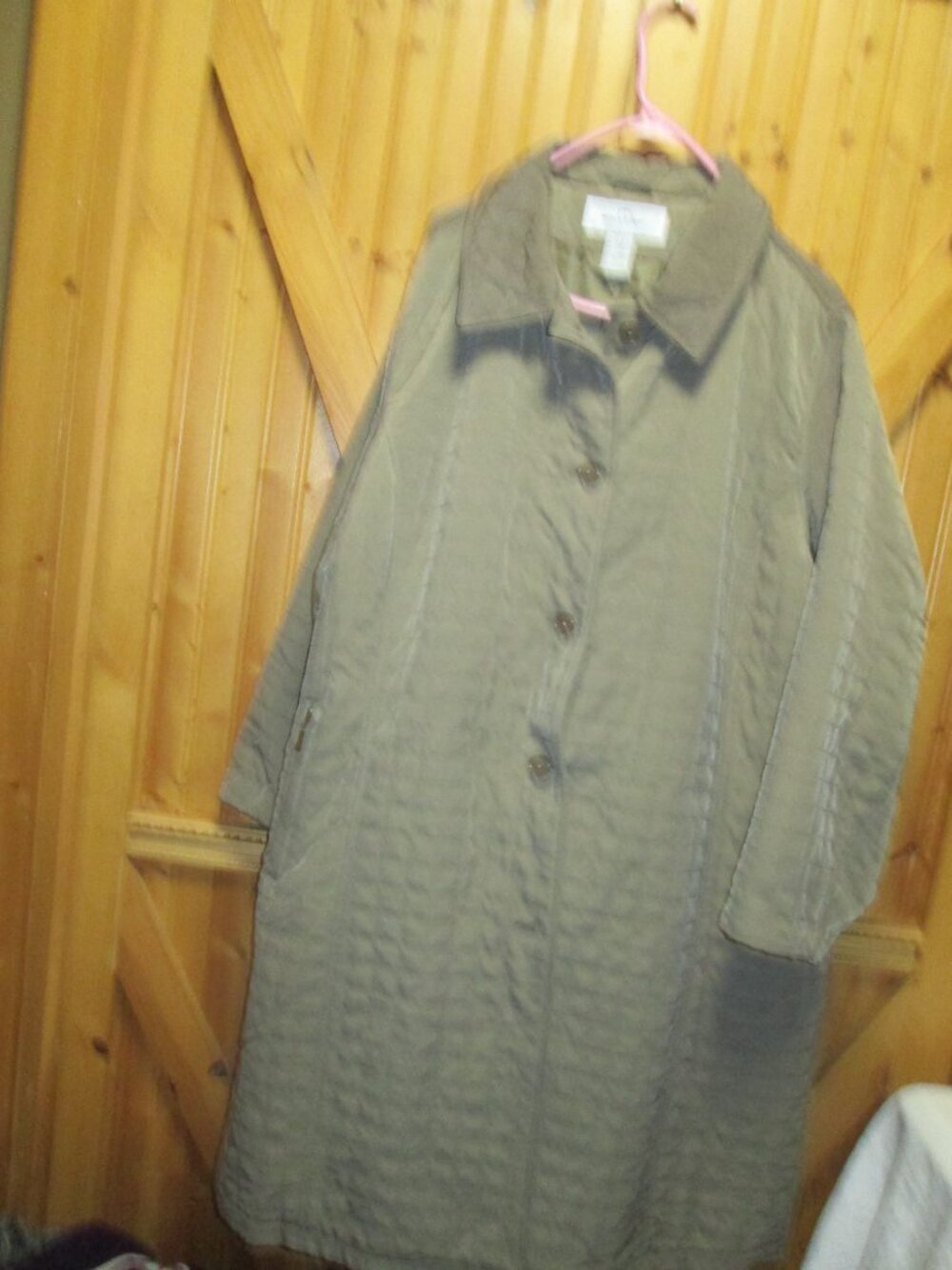 Vtg long willowlane quilted coat 1 x brown mint